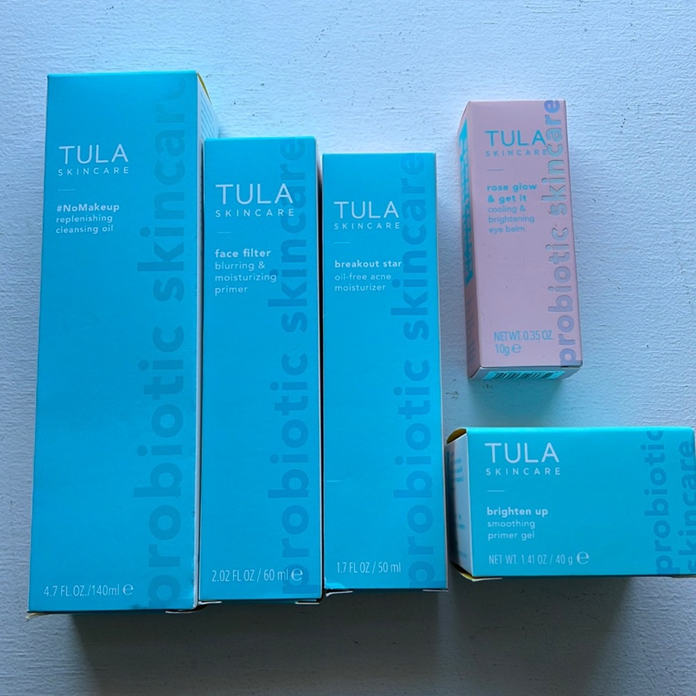 Set of TULA SKINCARE products